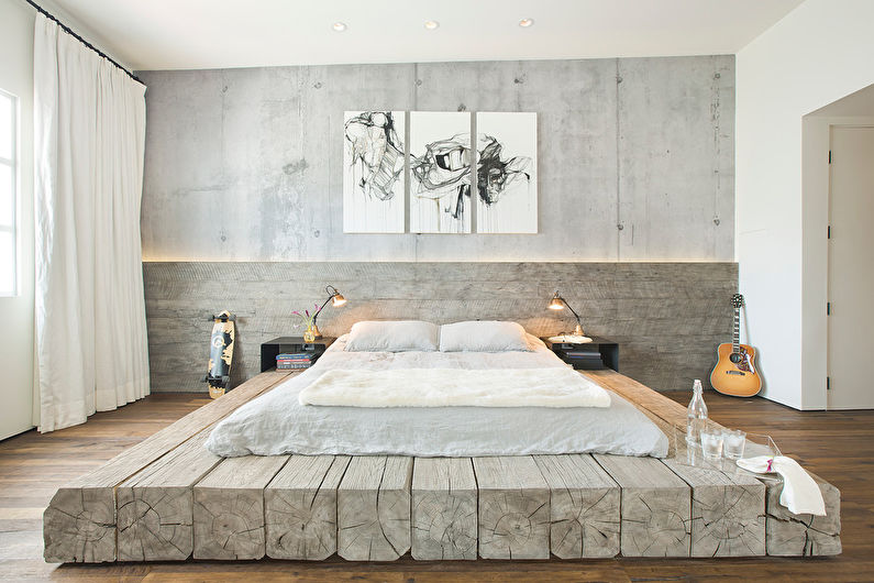 Design dormitor în stil mansardă - Decor și textile