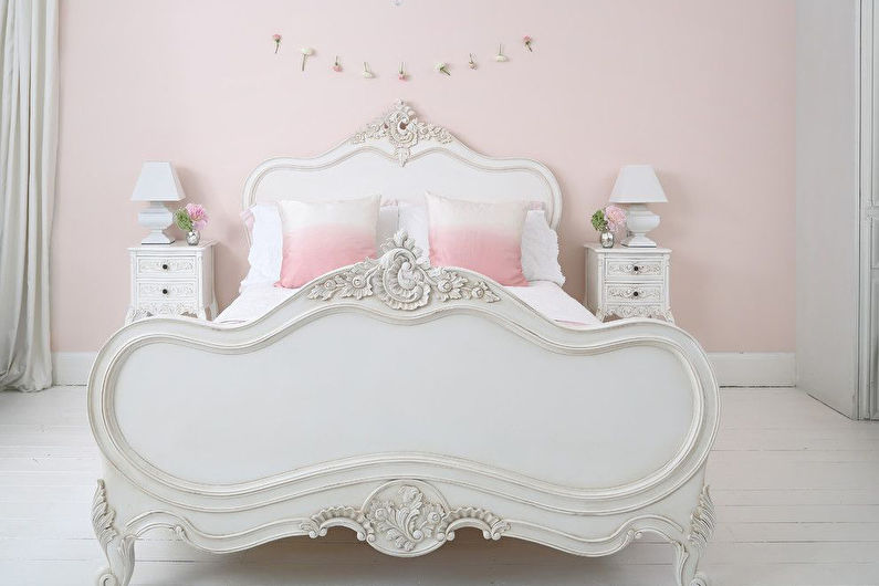 Projeto de quarto rosa estilo provençal