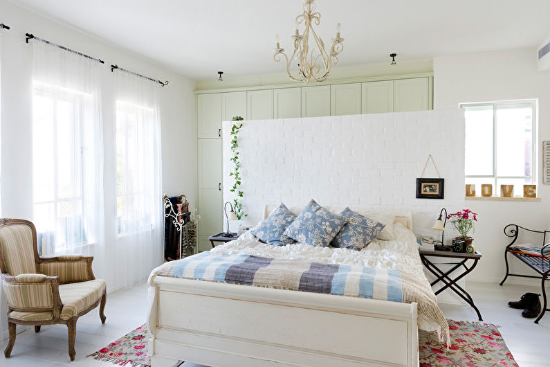Design de quarto em estilo Provence - Acabamento de piso