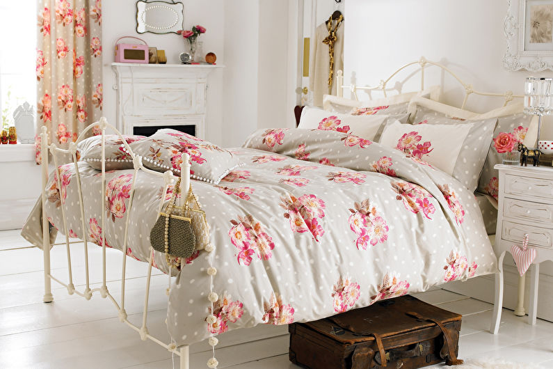 Mobília de quarto estilo provençal - cama