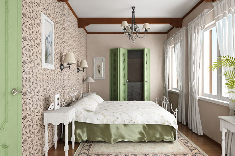 Projeto de quarto em estilo provençal - características de estilo
