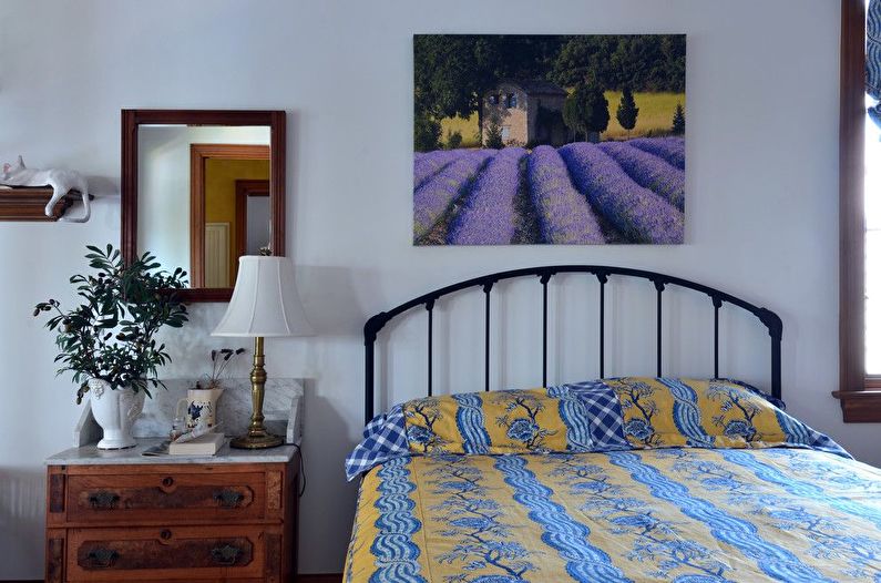 Provence stil blå soverom design