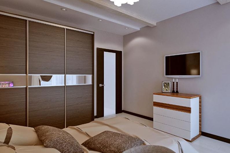 Dormitorio - Diseño de un apartamento de tres habitaciones.
