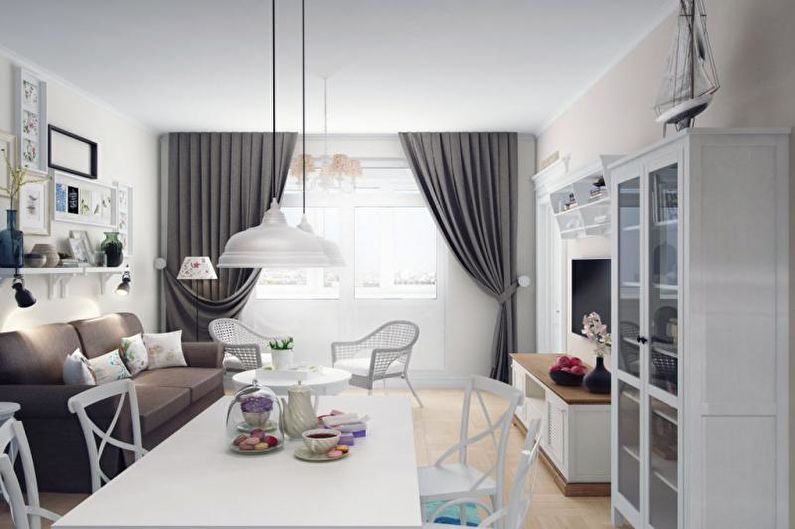 Diseño interior de un apartamento de tres habitaciones - foto