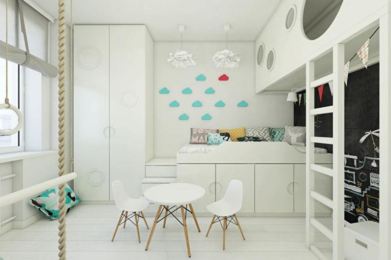 Interiørdesign av en treroms leilighet - foto