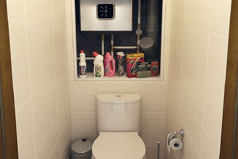 Toalettdesign i Khrusjtsjov - Rørleggerarbeid og møbler