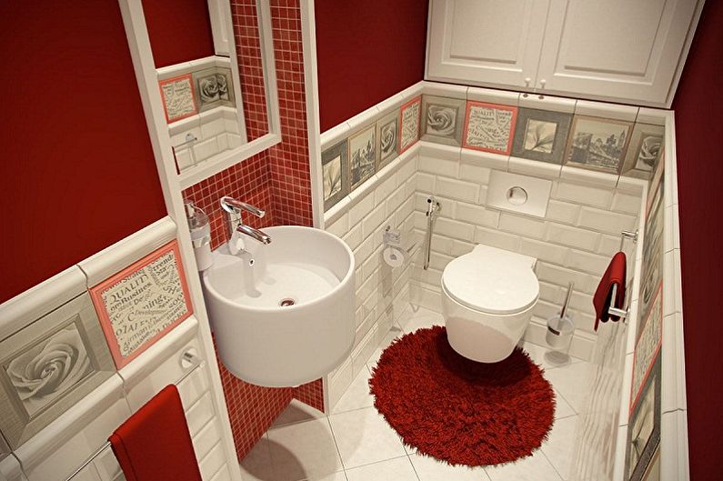 Toalettdesign i Khrusjtsjov - Belysning og innredning