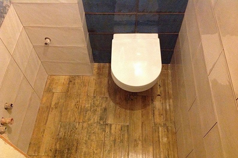 Proiectare toaletă în Hrușciov - finisare podea