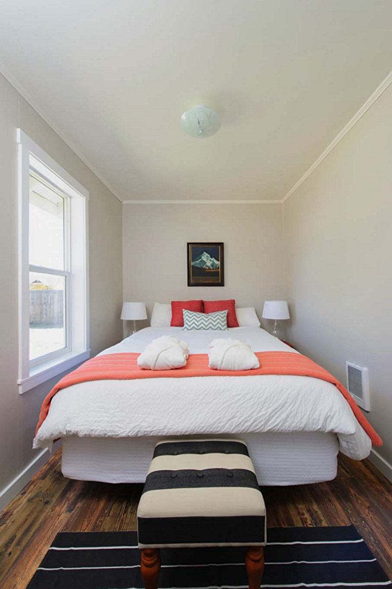 Narrow Bedroom Design - Ceiling Finish