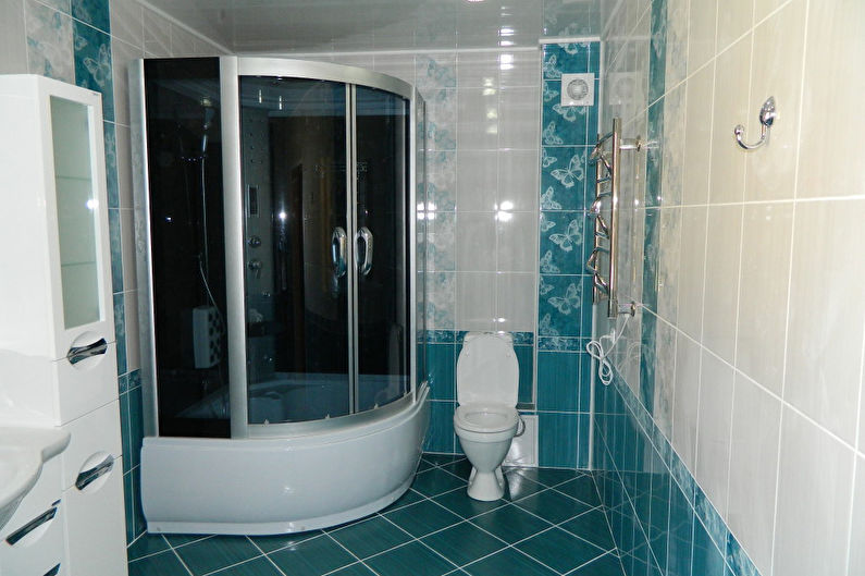 Design estreito de banheiro - encanamento