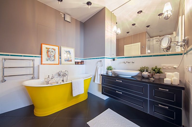 Baño amarillo - Diseño de interiores 2021