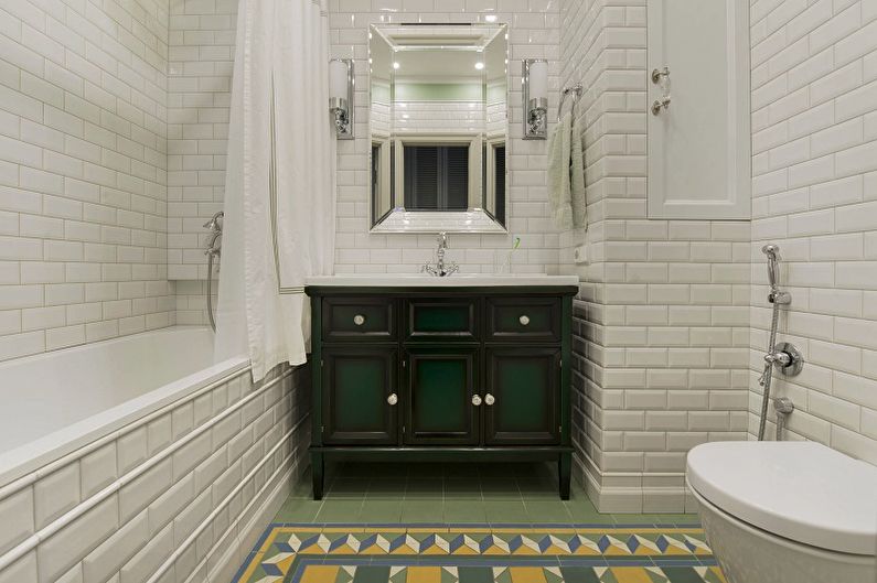 Oblikovanje kopalnice 2021 - Stenska dekoracija