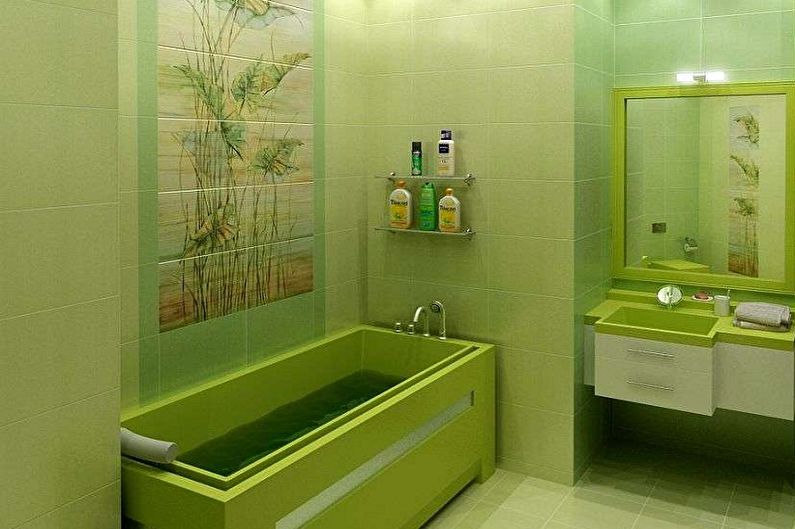 Zielona łazienka 3 mkw. - Projektowanie wnętrz