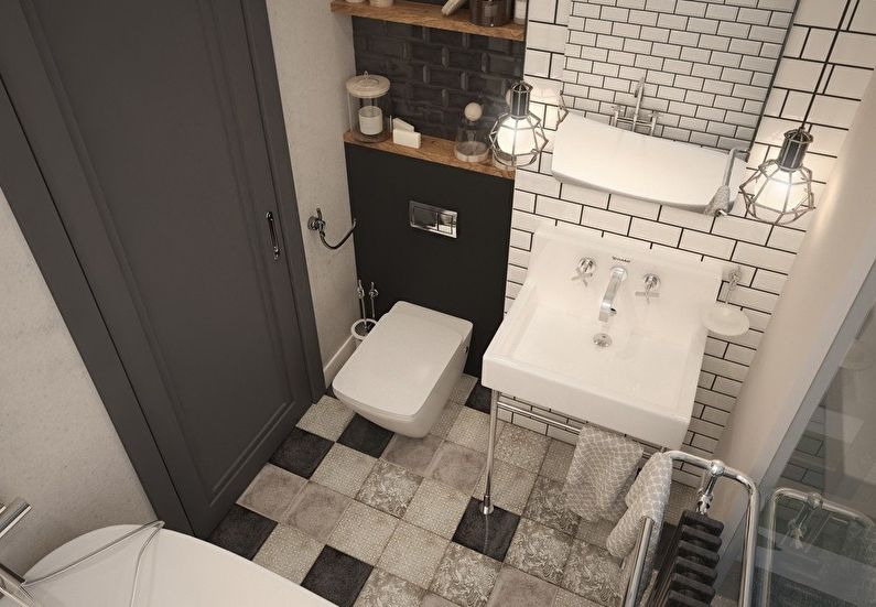 Kúpeľňový dizajn 4 m² - povrchová úprava podláh