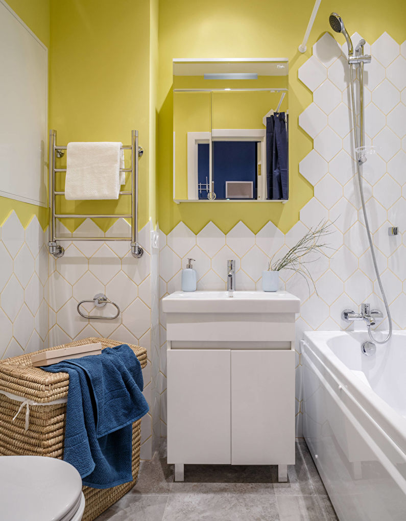 Kúpeľňový dizajn 4 m² - Dekorácia na stenu