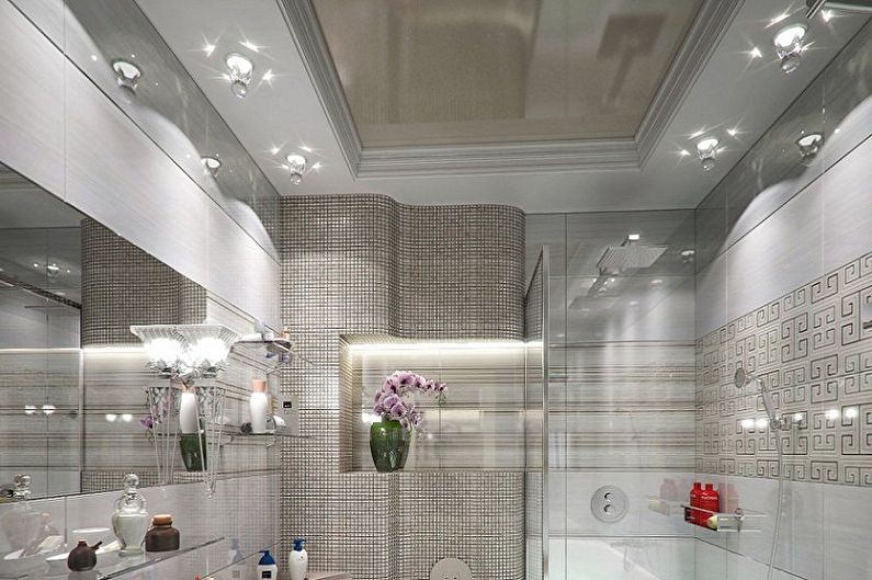 Σχεδιασμός μπάνιου 6 τ.μ. - Διακόσμηση οροφής