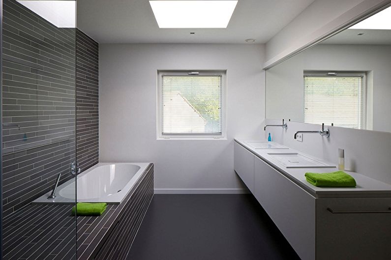 Baie 6 mp în stilul minimalismului - Design interior
