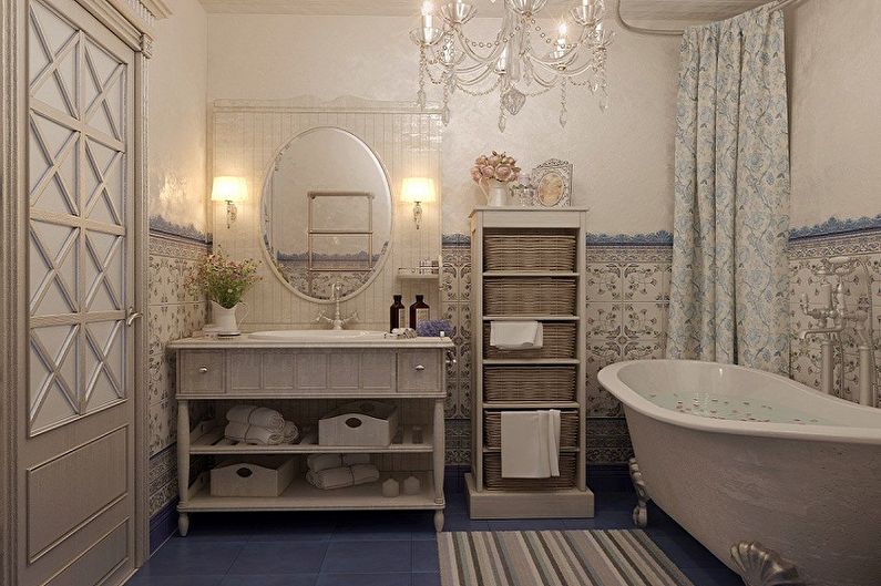 Casa de banho 6 m² Estilo provençal - design de interiores