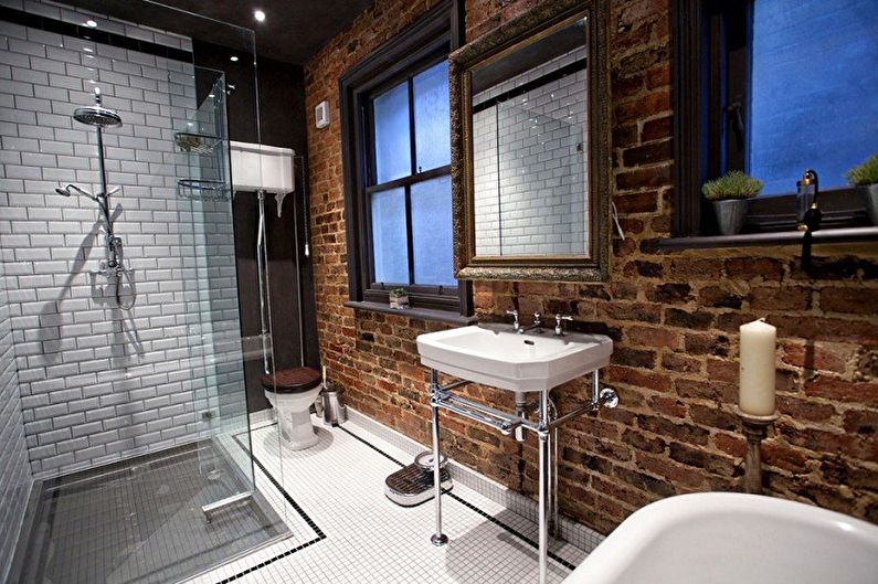 Casa de banho 6 m² estilo loft - design de interiores