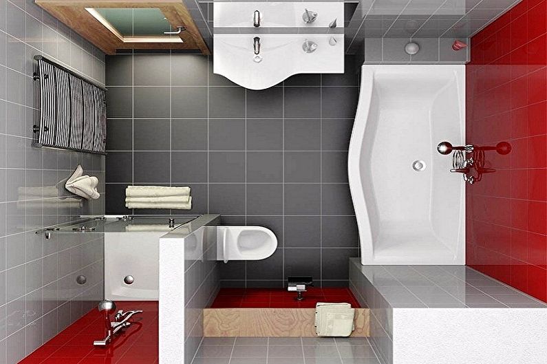 Projeto do banheiro 6 m². - Layout