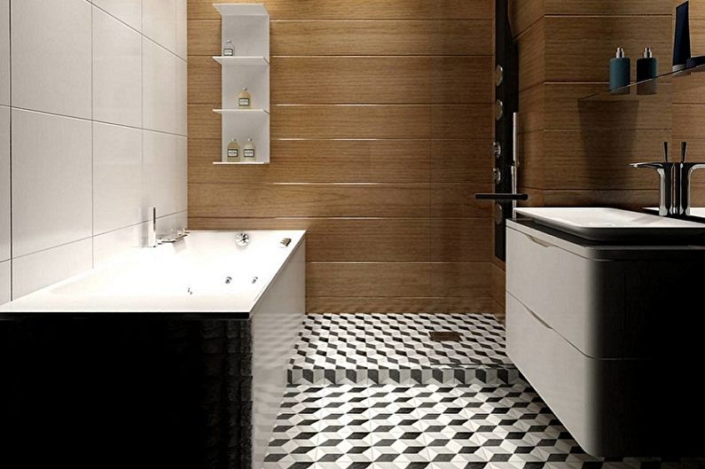 Design de interiores do banheiro 6 m². - Foto