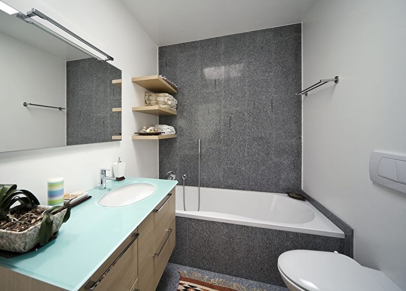 Oblikovanje kopalnice v Hruščovu - slog minimalizma