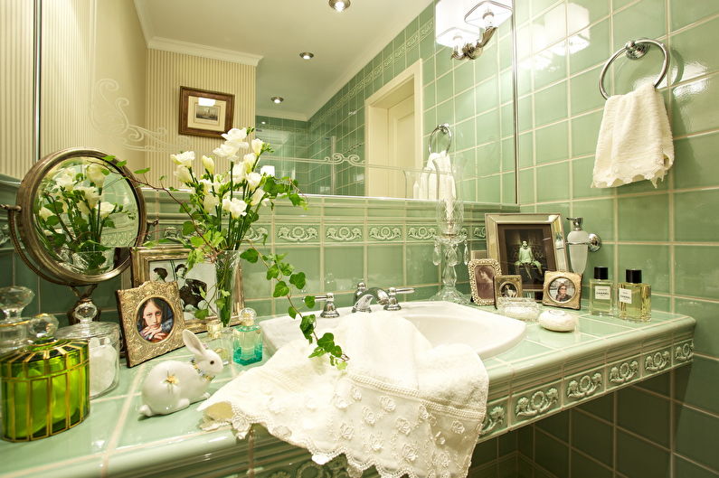 Oblikovanje kopalnice v slogu Provence - dodatki in dekor