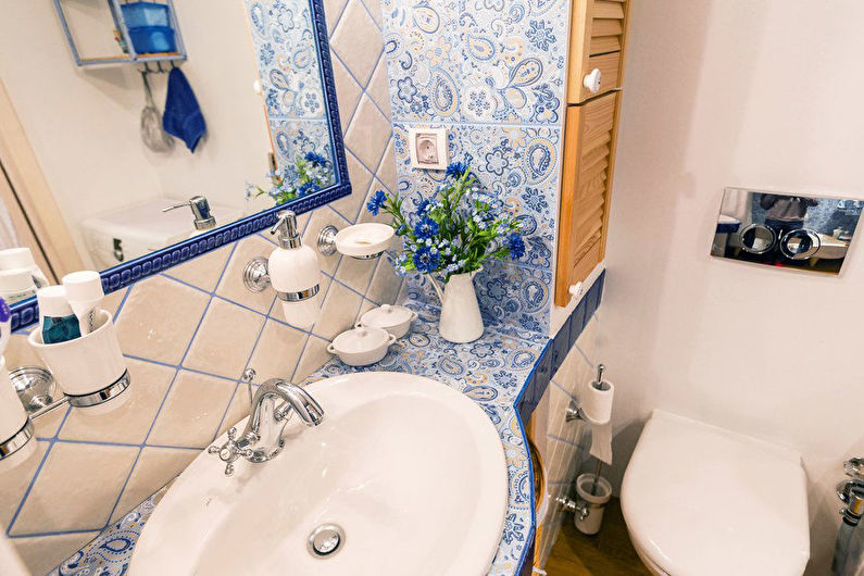 Σχεδιασμός μπάνιου σε στιλ Προβηγκίας - Αξεσουάρ και διακόσμηση
