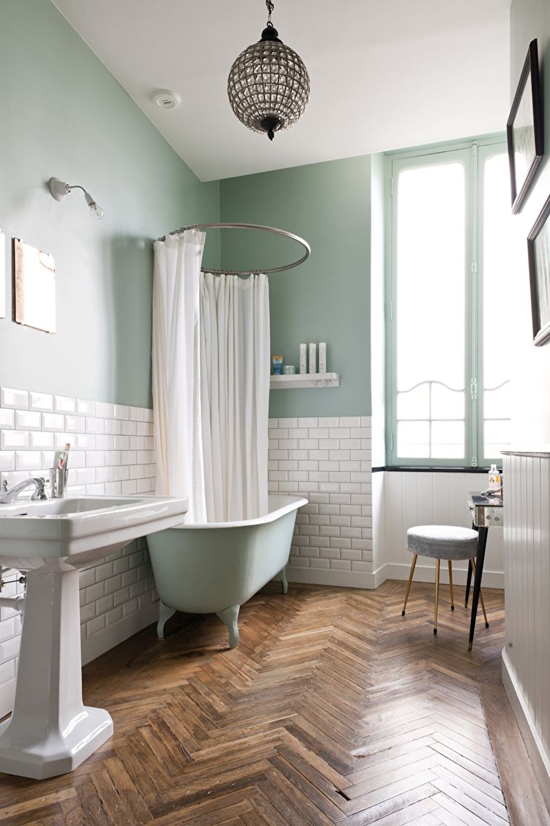 Εσωτερική διακόσμηση μπάνιου στυλ Προβηγκίας - φωτογραφία