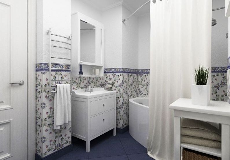 Design de baie în stil Provence - Finisaj