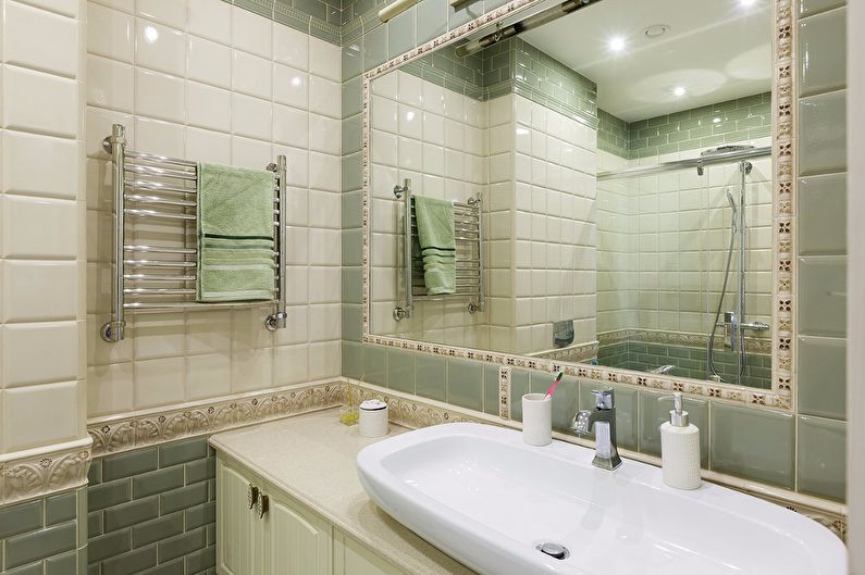Εσωτερική διακόσμηση μπάνιου στυλ Προβηγκίας - φωτογραφία