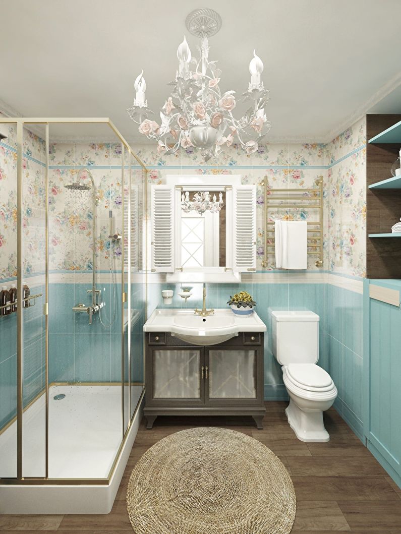 Projekt wnętrza łazienki w stylu prowansalskim - zdjęcie