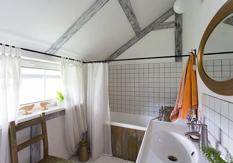Dizajn kúpeľne v štýle Provence - povrchová úprava