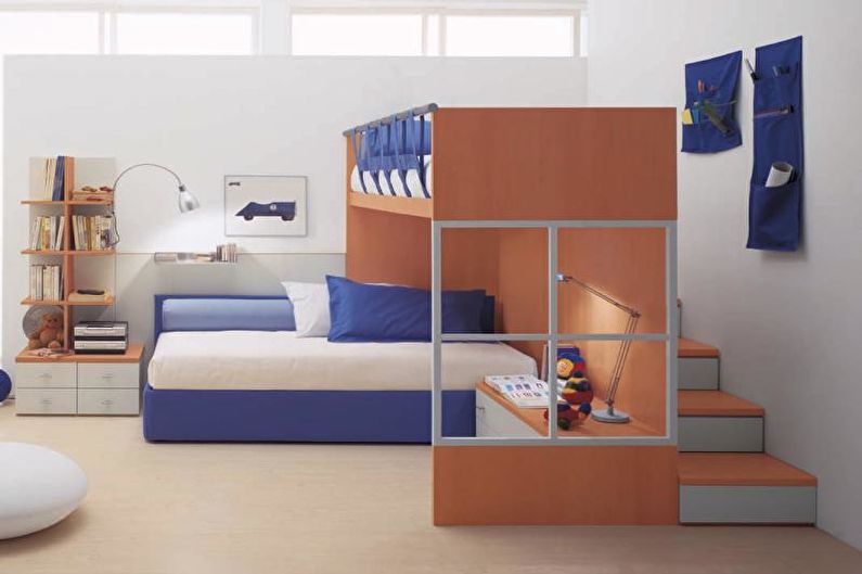 מיטת קומותיים עם ספה - סולם