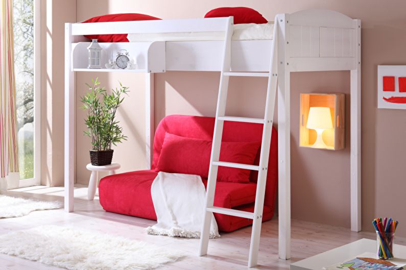 מיטת קומותיים עם ספה לילדים ולמבוגרים