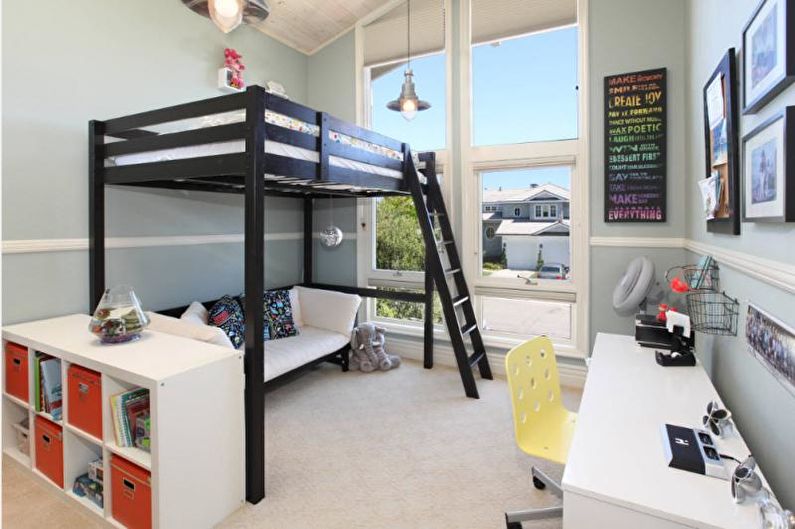מיטת קומותיים עם ספה לילדים ולמבוגרים