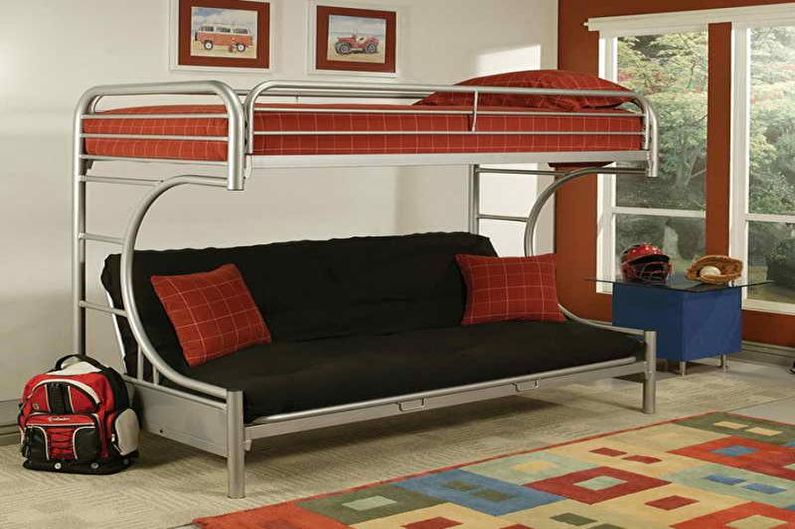 מיטת קומותיים עם ספה - בנייה