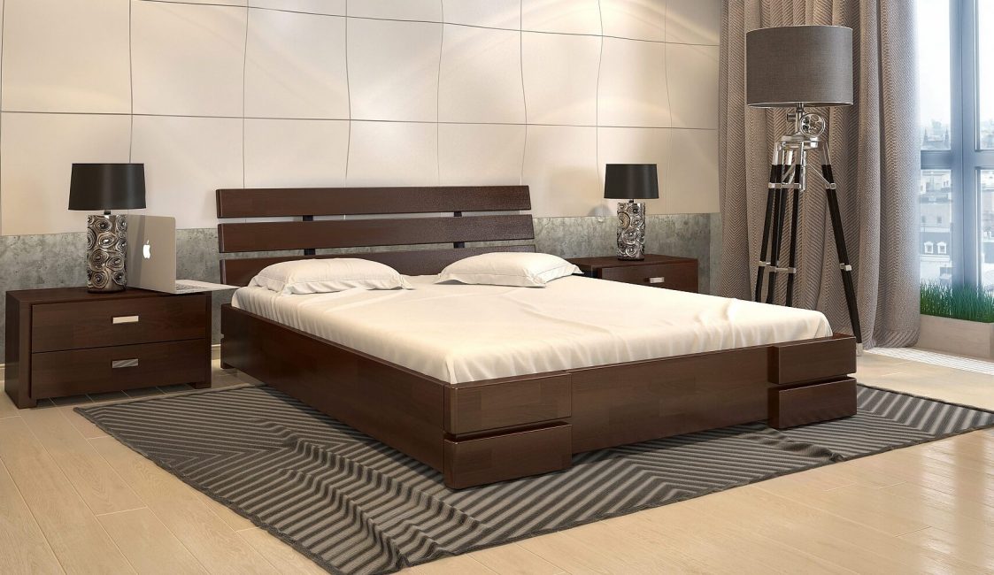 Sängen är tillverkad av naturligt trä, hållbart och miljövänligt