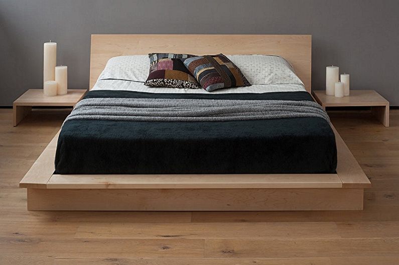 Vrste zakonskih postelj po zasnovi - Podij z zakonsko posteljo