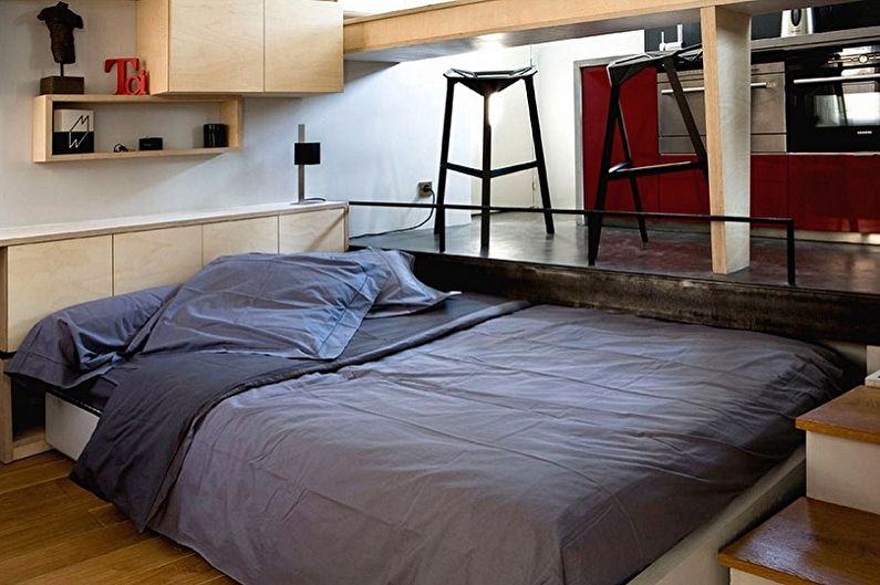 Tipos de cama de casal por Design - Cama de casal Podium