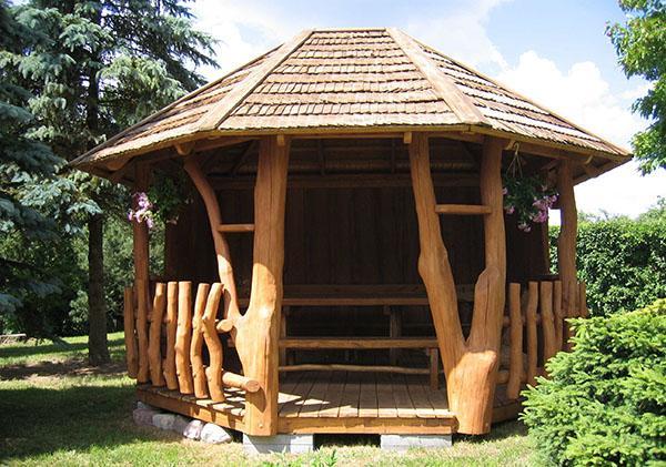 rustikaler Stil des Designs des Pavillons aus Holz