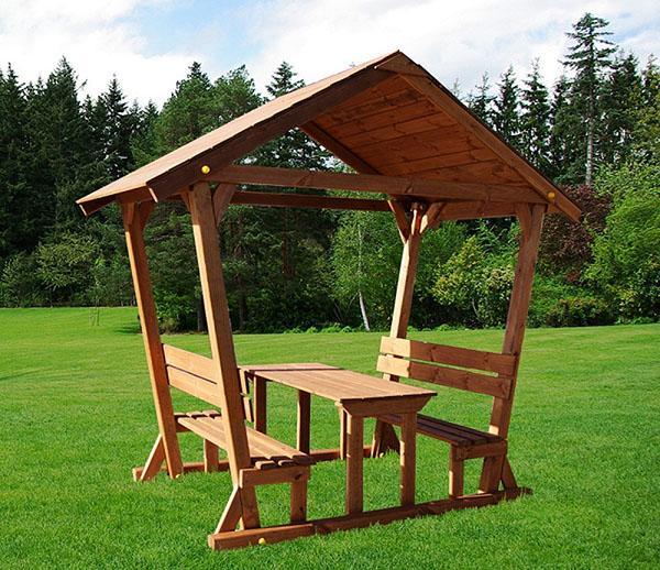 zusammenklappbarer Holzpavillon