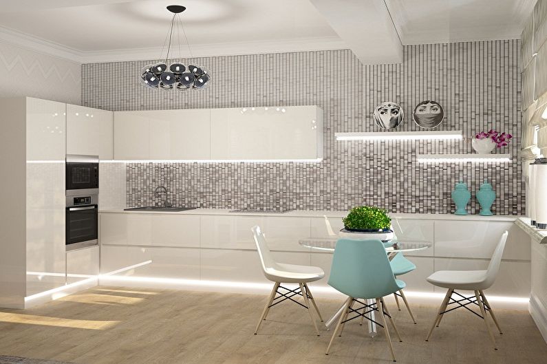 Designideer for kjøkkenforkle med mosaikk - Keramisk forkle -design
