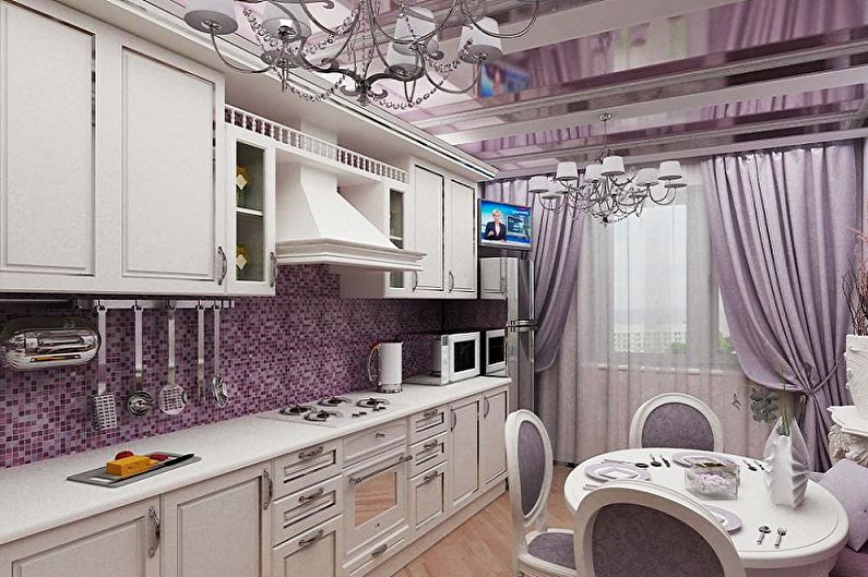 Kuchyňa v štýle Purple Provence - interiérový dizajn
