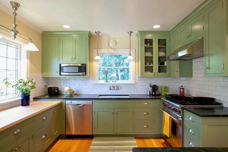 Pistache de cor no interior da cozinha - Photo Design