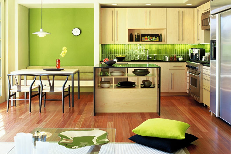 Kolor pistacjowy we wnętrzu kuchni - Photo Design