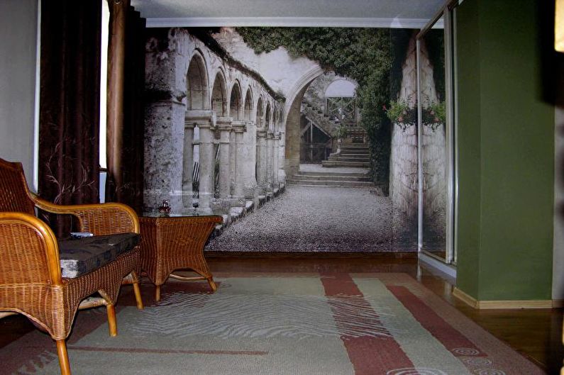 Papel de parede fotográfico no interior do corredor - foto
