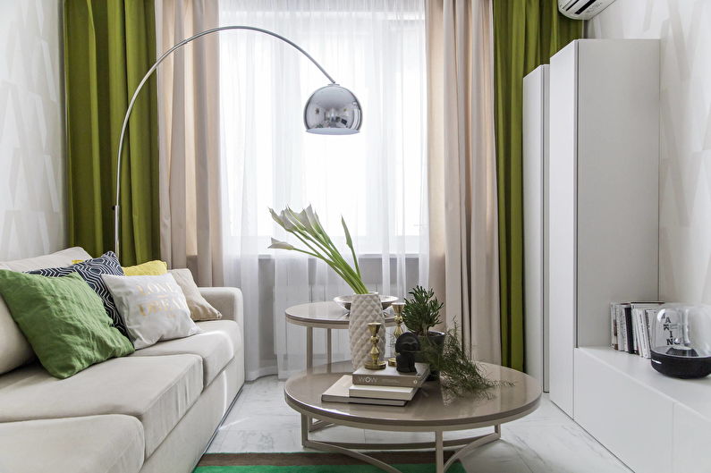 Zielony salon w Chruszczowie - projektowanie wnętrz