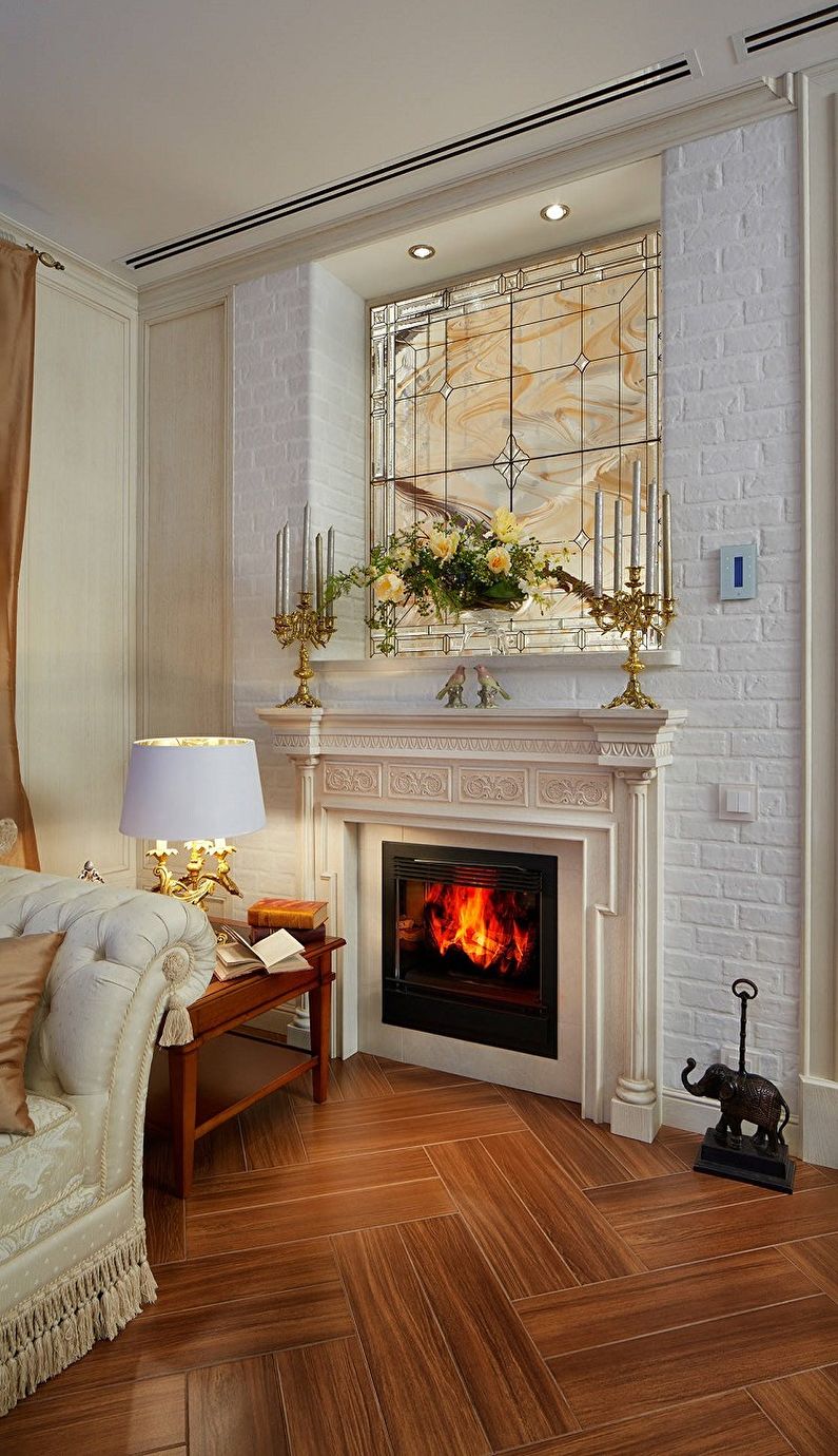 Design de sala de estar em estilo clássico - Decoração e têxteis