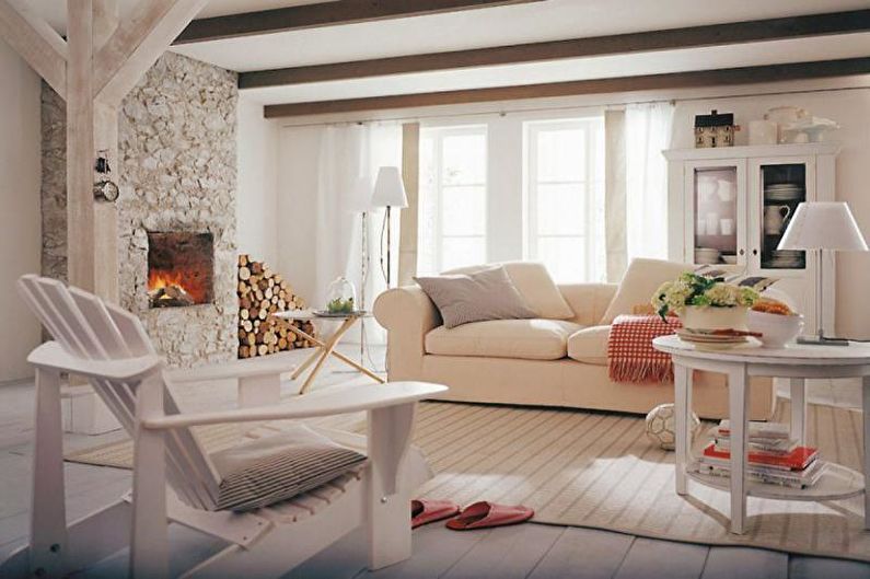 Εσωτερική διακόσμηση σαλόνι σκανδιναβικού στυλ - φωτογραφία